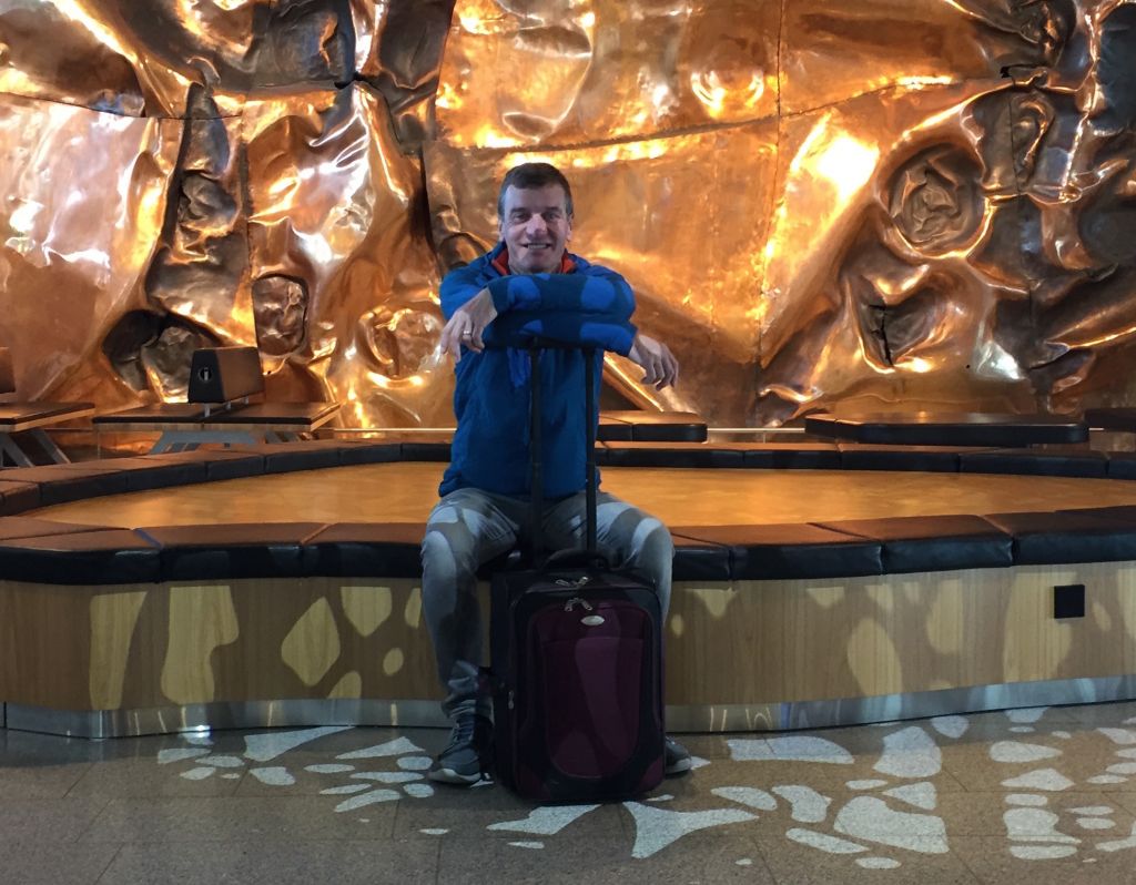 The author at Helsinki Airport